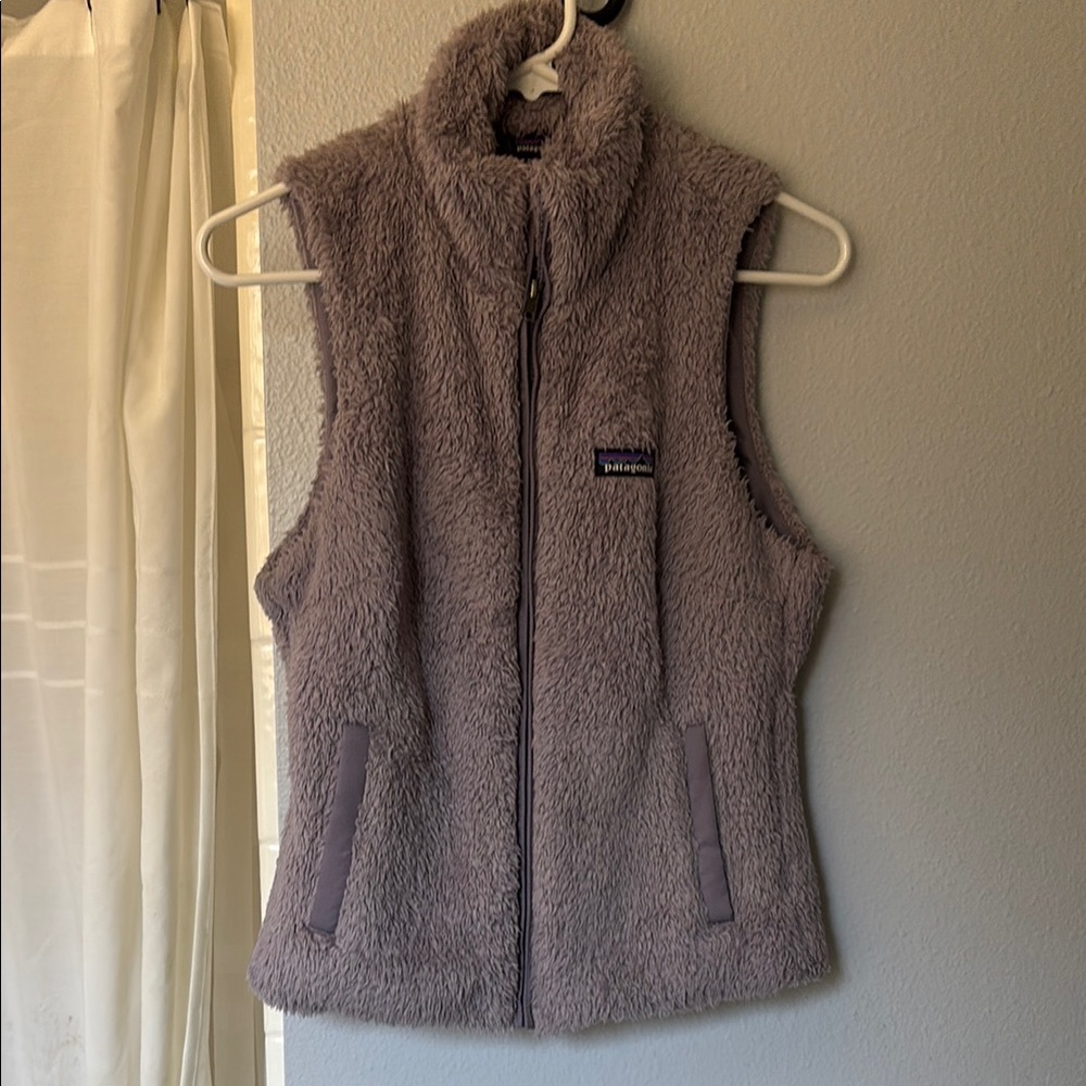 Patagonia Soft Gray Sherpa Vest